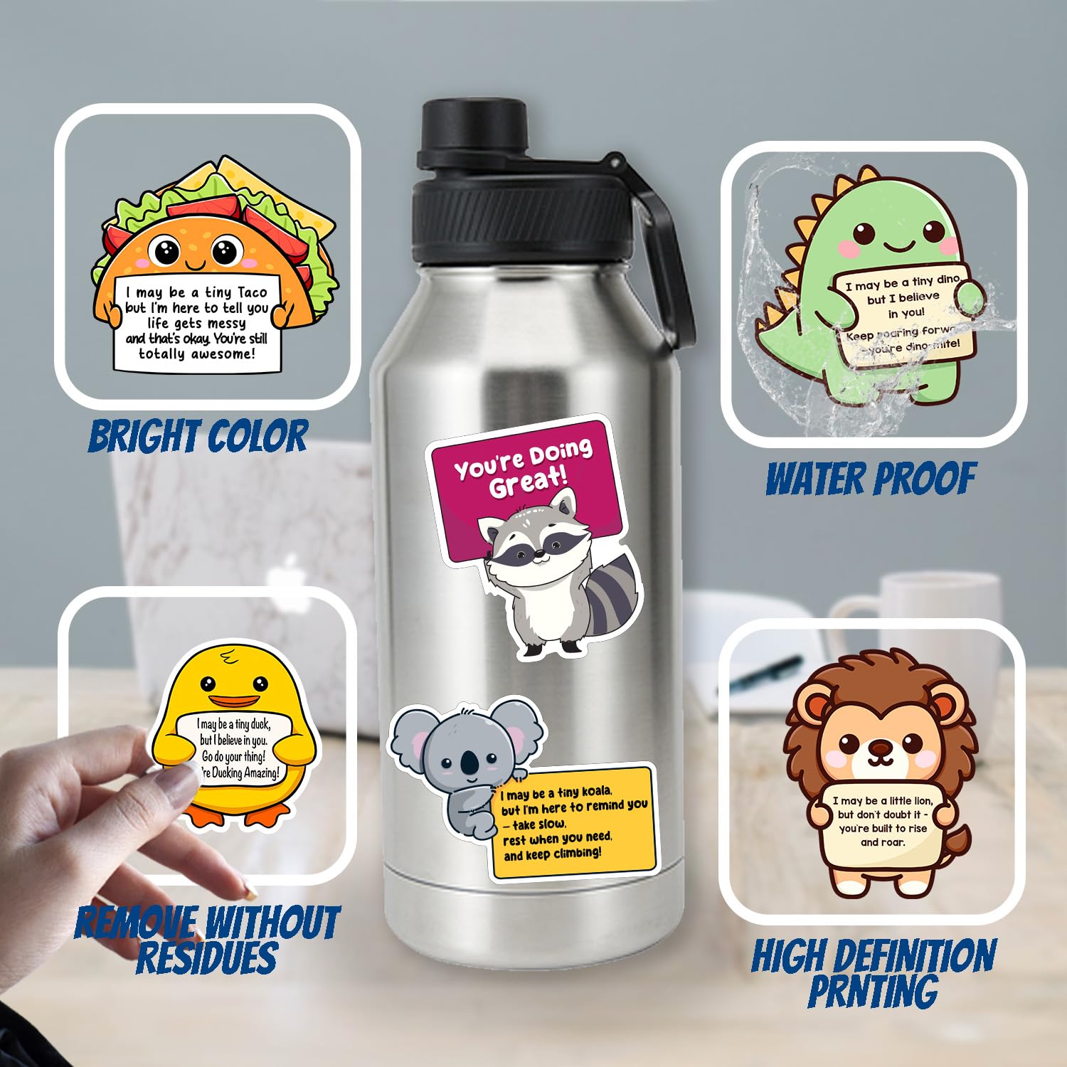 100PCS Emotional Support Animal Stickers