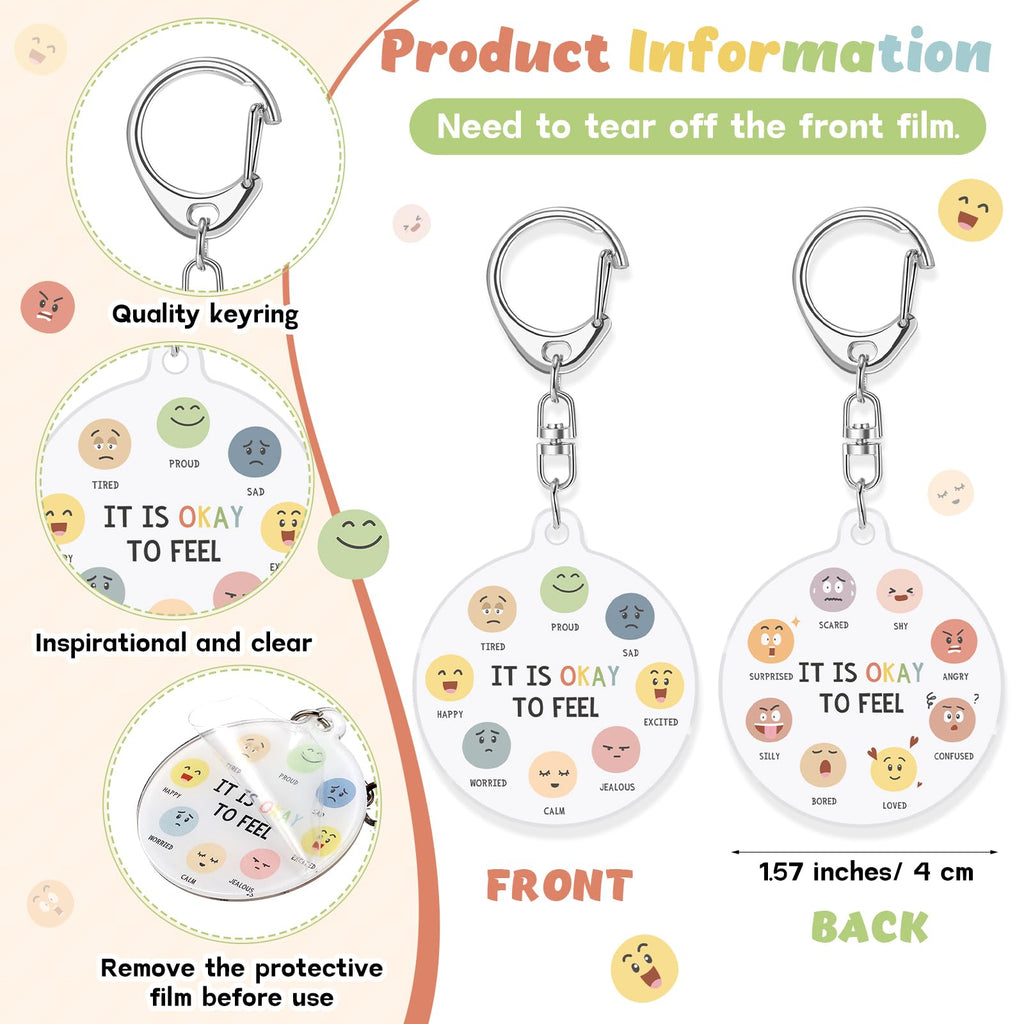 Engrowtic 20 Sets Mental Health Awareness Keychains