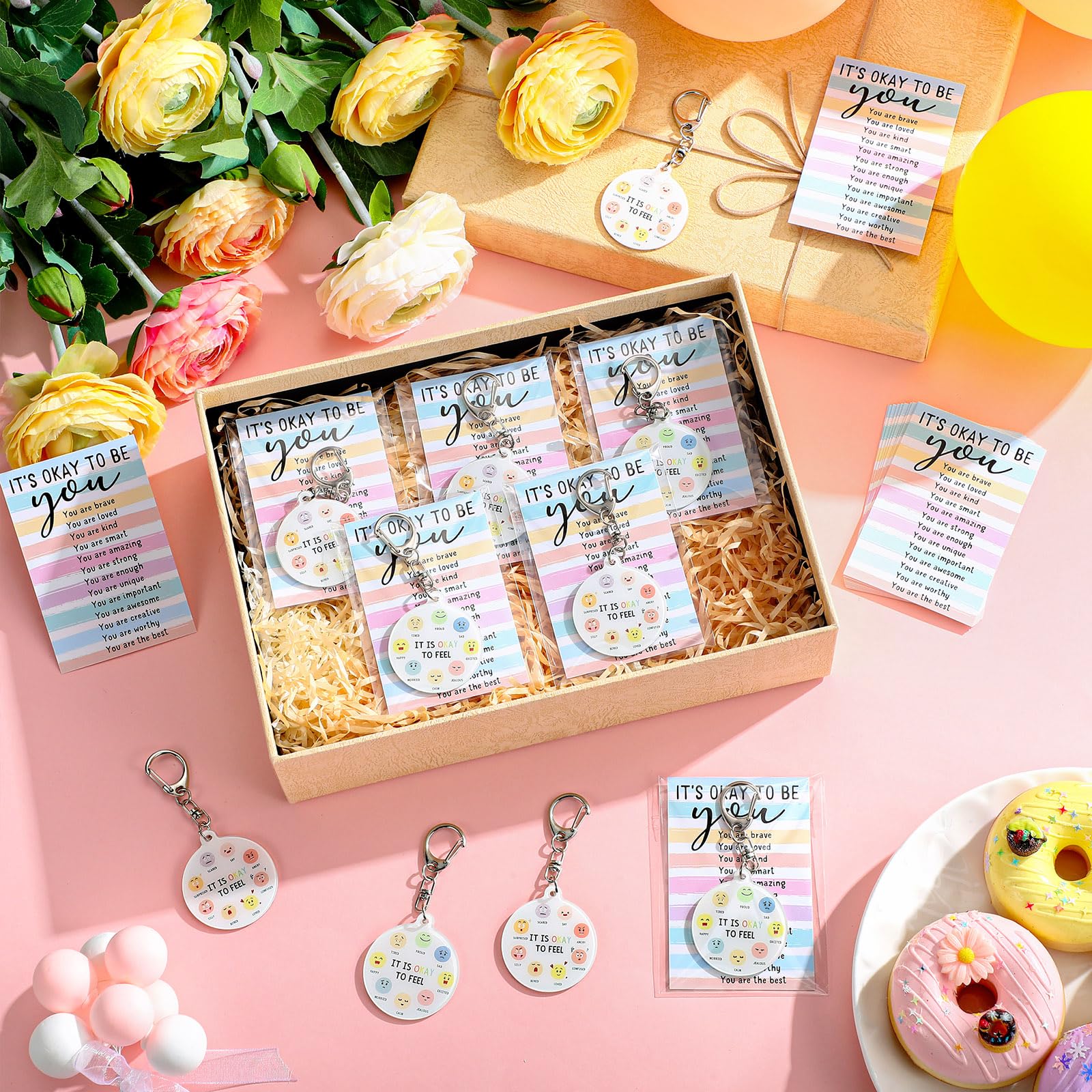 Engrowtic 20 Sets Mental Health Awareness Keychains