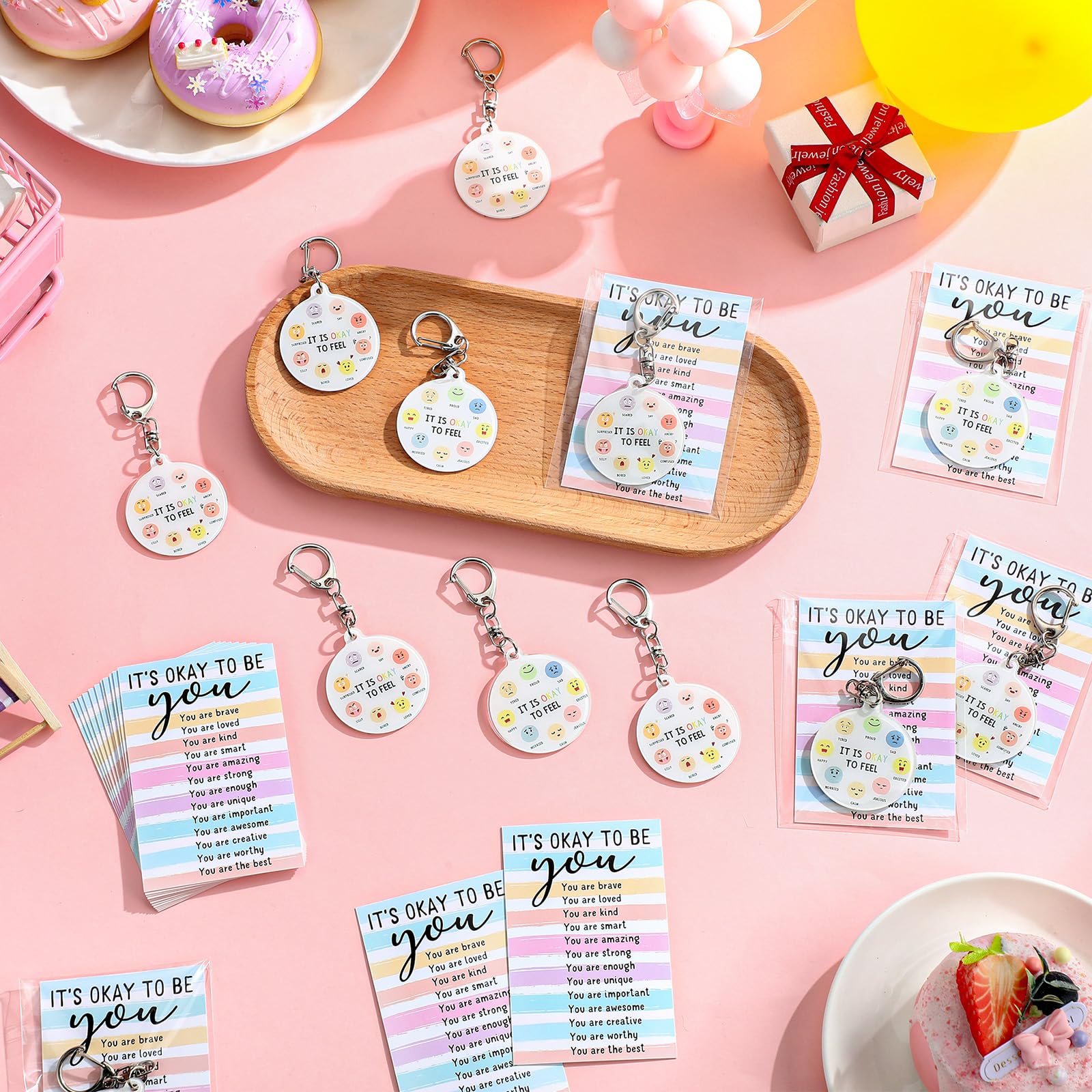 Engrowtic 20 Sets Mental Health Awareness Keychains